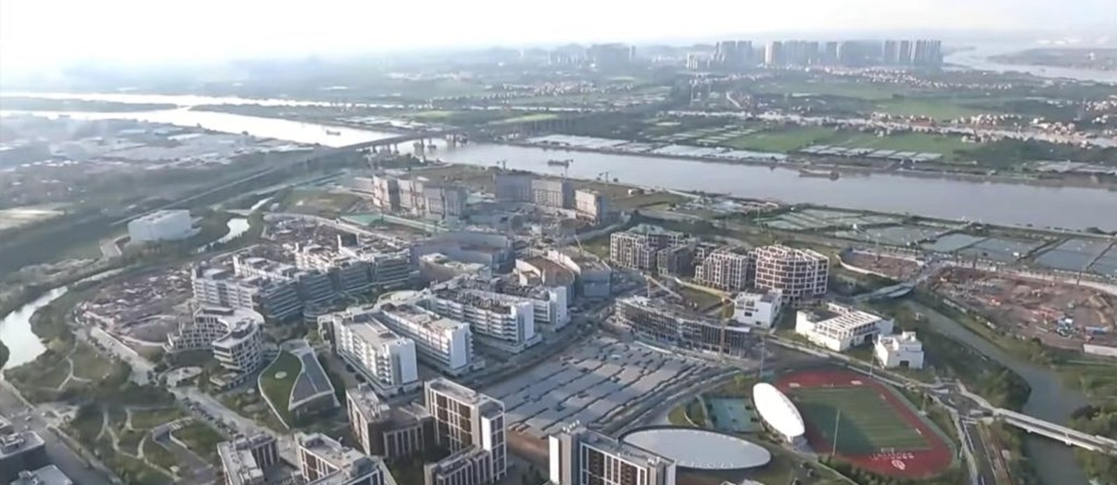 Aerial view of the HKUST (Guangzhou) campus