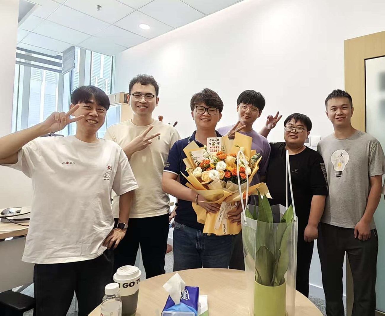 A moment of celebration for the group